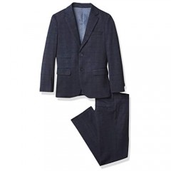 Isaac Mizrahi Boys' Slim Fit Plaid Suit