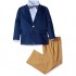 IZOD Boys' 4-Piece Suit Set with Dress Shirt  Bow Tie  Pants  and Jacket