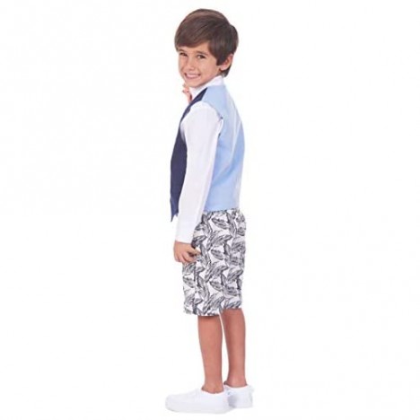 Izod Boys' 4-Piece Vest Set with Dress Shirt Bow Tie Shorts and Vest