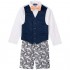 Izod Boys' 4-Piece Vest Set with Dress Shirt  Bow Tie  Shorts  and Vest