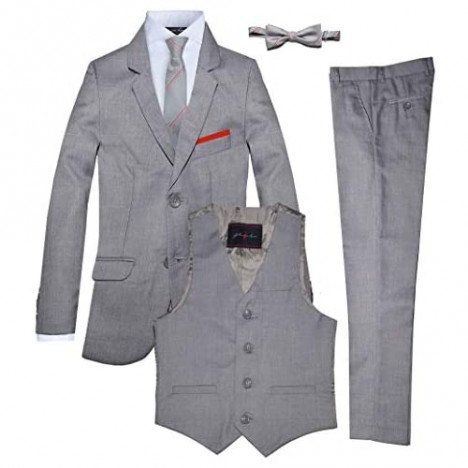 Johnnie Lene Formal Boys Slim Skinny Fit Suit 6 Piece Dresswear