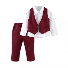 LittleSpring Little Boys Dress Suit 3 Piece Formal Outfits
