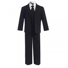 OLIVIA KOO Boy's Classic 2 Button Suit with Cloth Cover Buttons