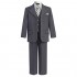 OLIVIA KOO Boys Pinstripe 6-Piece Suit with Matching Neck Tie and Pocket Square