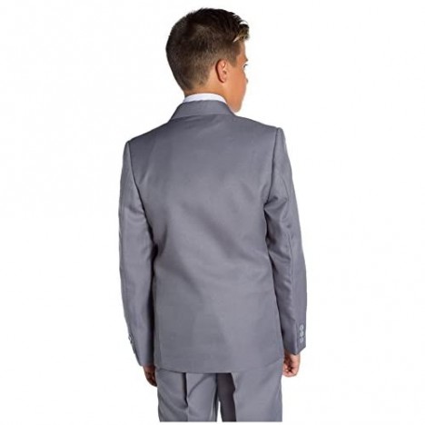 Shiny Penny Boys Formal 5 Piece Suit Set with Shirt & Vest
