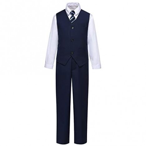 Visaccy Boys Suits Slim Fit Dress Clothes Ring Bearer Outfit