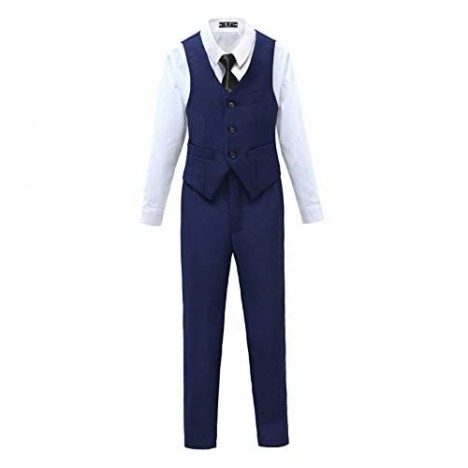 YuanLu Boys Tuxedo for Kids Toddler Boy Formal Suits Set No Tail