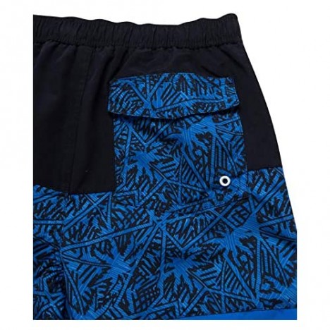 Big Chill Boys' Swim Trunks - 2 Pack UPF 50+ Quick Dry Board Shorts Bathing Suit