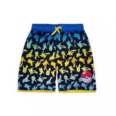 Boy's Pokemon Pikachu Print Swim Trunks