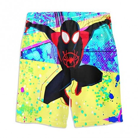 Boys Swim Trunks Miles Morales Spiderverse Quick Dry Waterproof Surfing Board Shorts