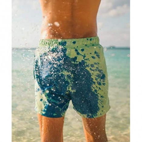 Gets Child Sports Temperature Sensitive Color Changing Swim Trunks Boys Beach Board Shorts Bathing Suits