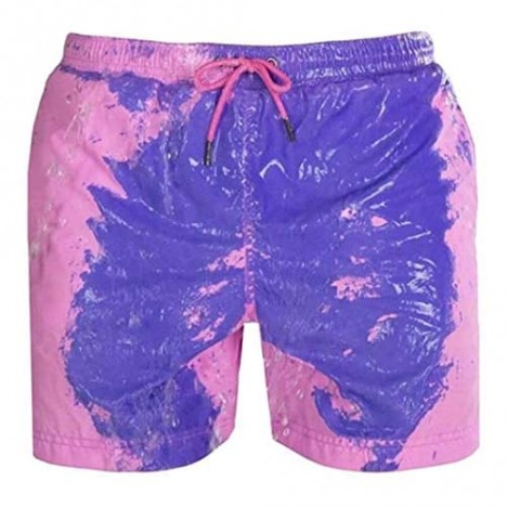 Gets Child Sports Temperature Sensitive Color Changing Swim Trunks Boys Beach Board Shorts Bathing Suits