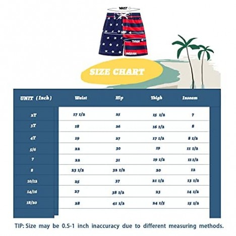 Kute 'n' Koo Boys Swim Trunks UPF 50+ Quick Dry Striped Boys Swim Shorts Boys Bathing Suit (14/16 T2)