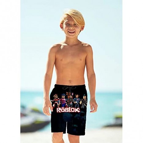 LORBUK Teen's Boys Girls Quick-Dry Beach Board Shorts Swim Surfing Trunk Beachwear Sports Pants