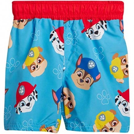 Nickelodeon Boys' Paw Patrol 2 Pack Swim Trunk Shorts - Marshall Chase Rubble Rocky (Toddler/Little Boys)