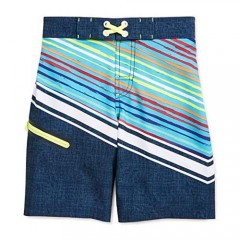 Wonder Nation Clothing Diagonal Stripe Blue Quick Dry Swim Trunk Shorts