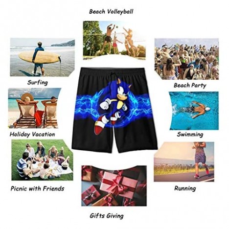 Zhinhill Swim Trunks The Hedgehog Beach Short Teens Boys Quick Dry Summer Beach Pants Swim Trunk