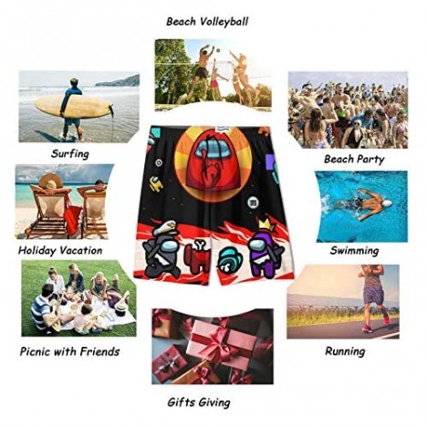 Among Us Boys Swim Trunks Quick Dry Boy Swimwear Beach Bathing Suit Board Shorts