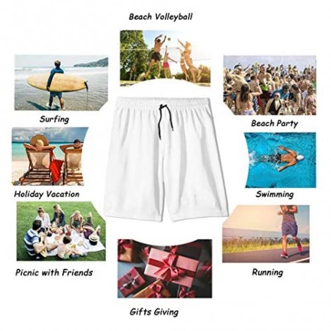Dragon Ball Z Vegeta with Symbol Boy's Quick Dry Beach Board Shorts Surf Swim Trunks