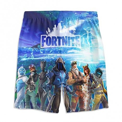 Epic Games Teen Beach Shorts for Boys Girls Drawsting Shorts with Pockets Fashion Quick Dry Trunks