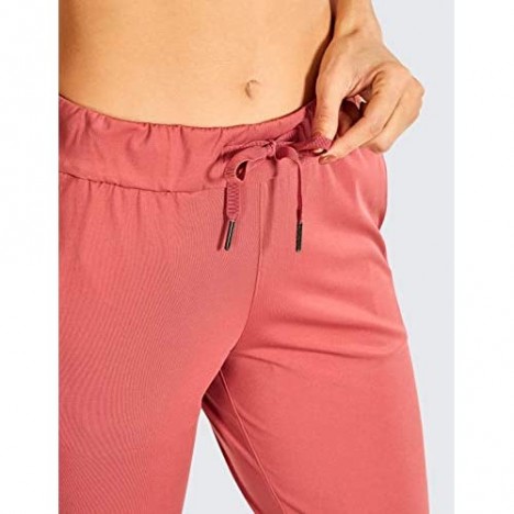 CRZ YOGA Women's Stretch Joggers Sweatpants Drawstring Fitted Cuffed Ankle Athletic Travel Yoga Pants
