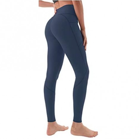AFITNE Women’s High Waist Yoga Pants with Pockets Tummy Control Workout Running 4 Way Stretch Yoga Leggings