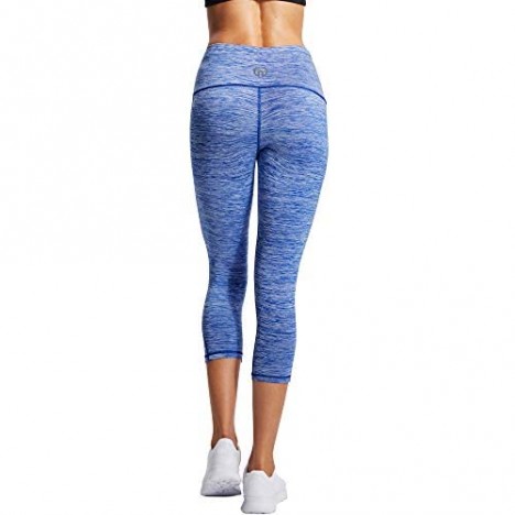 Neleus Women's Yoga Capris Tummy Control High Waist Workout Pants
