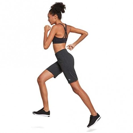 BALEAF Women's 10'' Athletic High-Waisted Bermuda Long Shorts Running Yoga Lounge Stretch Workout Pockets