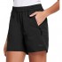 BALEAF Women's 5" Athletic Shorts Quick Dry Lightweight for Hiking  Workout  Running with Zipper Pocket UPF 50+