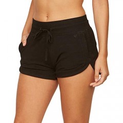 Colosseum Active Women's Four Way Stretch Micro French Terry Dolphin Lounge Short with Pockets