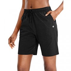 G Gradual Women's Bermuda Shorts Jersey Shorts with Deep Pockets 7 Long Shorts for Women Lounge Walking Athletic