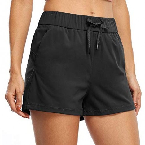 Willit Women's Yoga Lounge Shorts Hiking Active Running Workout Shorts Comfy Travel Casual Shorts with Pockets 2.5
