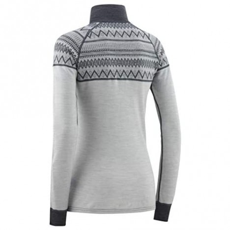 Kari Traa Women's Lokke Half-Zip Baselayer Top - Premium 100% Merino Wool Fitted Long Sleeve Shirt