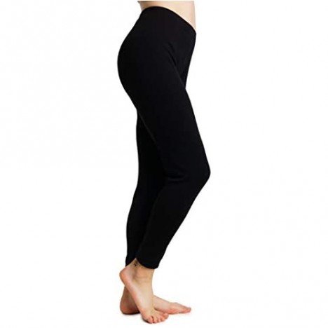 Merino.tech Merino Wool Base Layer Womens Pants 100% Merino Wool Leggings Midweight Thermal Underwear Bottoms + Wool Socks