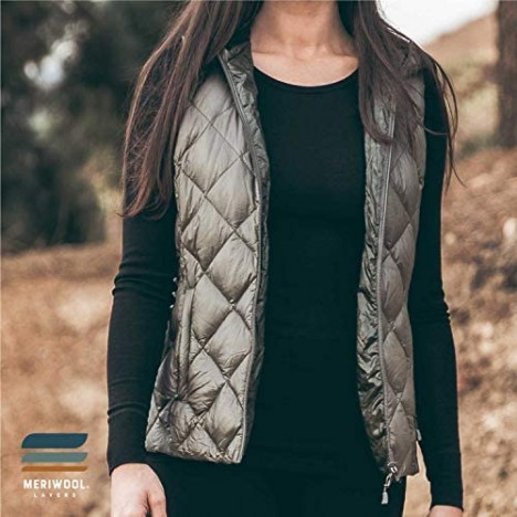 MERIWOOL Womens Base Layer 100% Merino Wool Lightweight Form Fit Top Thermal Shirt