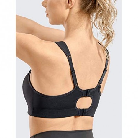 SYROKAN High Impact Sports Bras for Women Full Coverage Shock Control Wirefree Bra