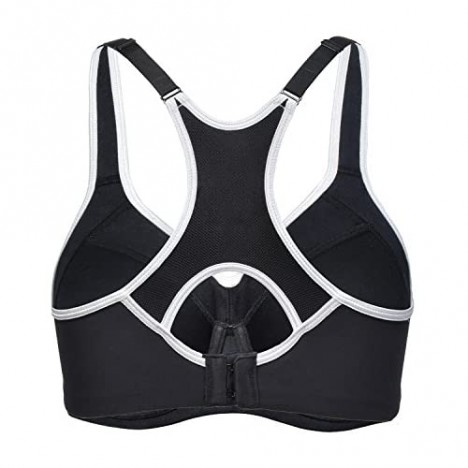 SYROKAN Women's Full Support High Impact Racerback Lightly Lined Underwire Sports Bra