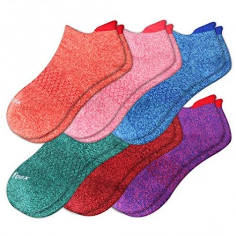 Comfoex Womens Ankle Socks Cotton 6 Pairs Athletic Running Cushioned Socks With Tab