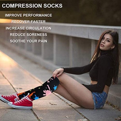 Compression Socks Women & Men 20-30mmHg - Best Support for Running Sports Hiking Flight Travel Circulation