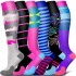 Copper Compression Socks Women & Men Circulation - Best for Running Athletic Sports Flight Travel