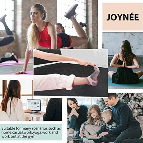 JOYNÉE Non-Slip Yoga Socks for Women with Grips Ideal for Pilates Barre Dance Hospital Fitness 3 Pairs