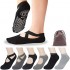 Koccido 6 Pairs Non Slip Yoga Socks for Women Anti-Skid Socks for Pilates  Barre Dance Yoga Socks with Grips Ballet socks One Size