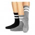 LA Active Grip Socks - Cozy Warm Non Slip Crew Socks - for Home  Indoor Yoga  and Hospital - Men and Women