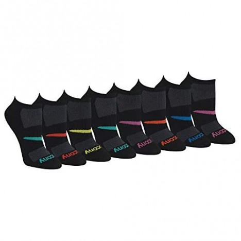 Saucony womens Performance Super Lite No-show Athletic Running Socks Multipack
