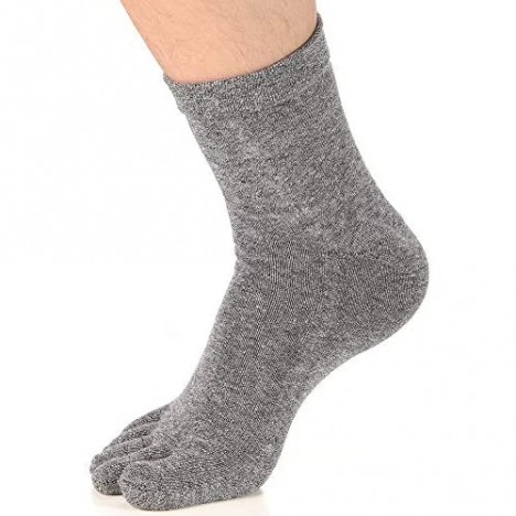 Women's Toe socks Cotton Crew Five Finger Socks For Running Athletic 4 Pack By Meaiguo