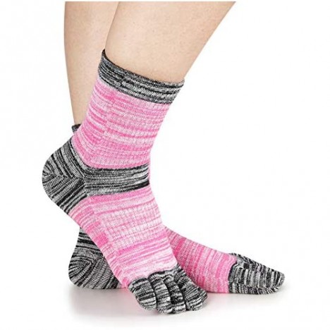 Women's Toe socks For Running Five Finger Socks With Cotton Athletic 4 Pack